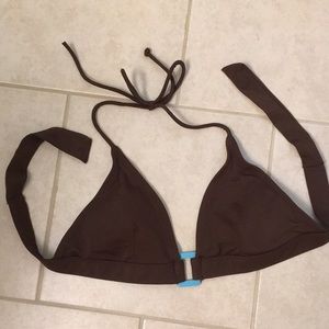 Sun N Sand EUC sz M swim top brown. Removable cups